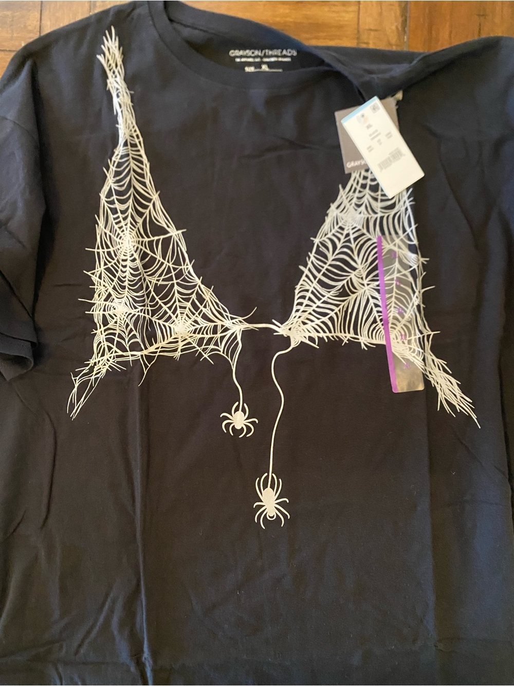 Women's Spider Web Bikini Short Sleeve Graphic T-Shirt